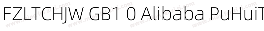 FZLTCHJW GB1 0 Alibaba PuHuiTi L字体转换
